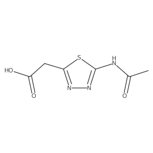 2-(5-Acetamido-1,3,4-thiadiazol-2-yl)acetic acid结构式