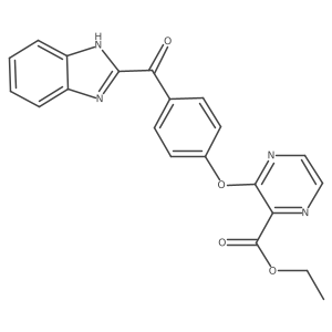 Ethyl 3-(4-(1H-benzo[D]imidazole-2 carbonyl)phenoxy)pyrazine-2-carboxylate Structure