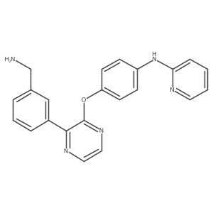 N-[4-[[3-[3-(Aminomethyl)phenyl]-2-pyrazinyl]oxy]phenyl]-2-pyridinamine结构式
