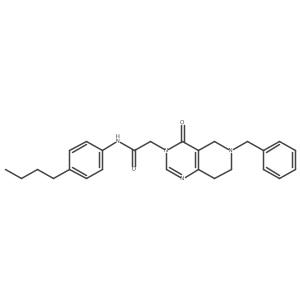 2-{6-benzyl-4-oxo-3H,4H,5H,6H,7H,8H-pyrido[4,3-d]pyrimidin-3-yl}-N-(4-butylphenyl)acetamide Structure