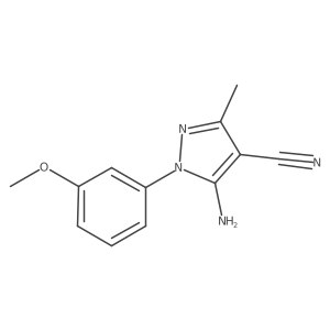 5-Amino-1-(3-methoxyphenyl)-3-methyl-1H-pyrazole-4-carbonitrile Structure