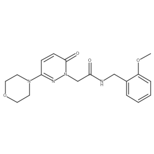 N-(2-methoxybenzyl)-2-[3-(morpholin-4-yl)-6-oxopyridazin-1(6H)-yl]acetamide结构式