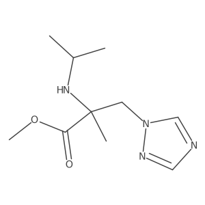 methyl 2-methyl-2-[(propan-2-yl)amino]-3-(1H-1,2,4-triazol-1-yl)propanoate结构式