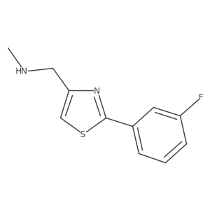 1-(2-(3-fluorophenyl)thiazol-4-yl)-N-methylmethanamine结构式