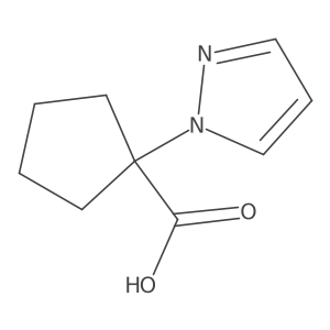 1-(1-Pyrazolyl)cyclopentanecarboxylic Acid Structure