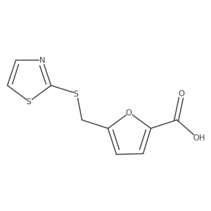 5-[(1,3-Thiazol-2-ylsulfanyl)methyl]furan-2-carboxylic acid结构式