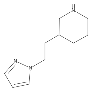 3-[2-(1H-pyrazol-1-yl)ethyl]piperidine结构式
