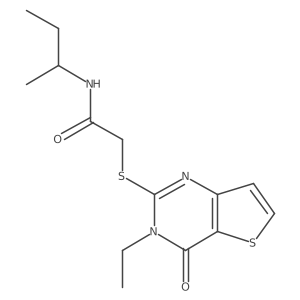 N-(butan-2-yl)-2-[(3-ethyl-4-oxo-3,4-dihydrothieno[3,2-d]pyrimidin-2-yl)sulfanyl]acetamide结构式