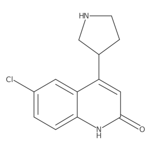 2(1H)-Quinolinone, 6-chloro-4-(3-pyrrolidinyl)- Structure