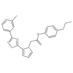 2-{2-[3-(3-chlorophenyl)-1,2,4-oxadiazol-5-yl]-1H-pyrrol-1-yl}-N-(4-ethoxyphenyl)acetamide结构式