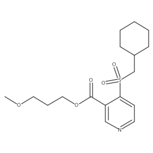4-Cyclohexylmethanesulfonyl-nicotinic acid 3-methoxy-propyl ester结构式