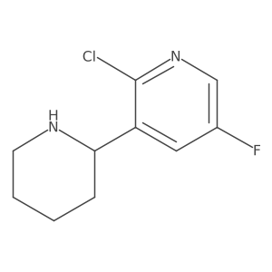 2-Chloro-5-fluoro-3-(piperidin-2-yl)pyridine结构式