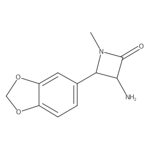 3-Amino-4-(benzo[d][1,3]dioxol-5-yl)-1-methylazetidin-2-one结构式