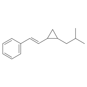 Benzene, [2-[2-(2-methylpropyl)cyclopropyl]ethenyl]-, [1I+/-(E),2I+/-]- Structure