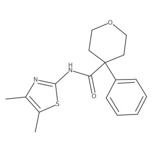 N-(4,5-dimethyl-1,3-thiazol-2-yl)-4-phenyltetrahydro-2H-pyran-4-carboxamide Structure
