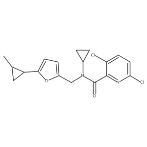 3,6-dichloro-N-cyclopropyl-N-{[5-(2-methylcyclopropyl)furan-2-yl]methyl}pyridine-2-carboxamide Structure