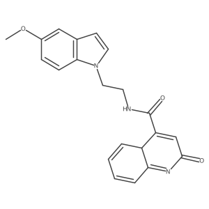 N-[2-(5-methoxyindol-1-yl)ethyl]-2-oxo-4aH-quinoline-4-carboxamide结构式