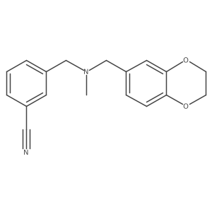 3-({[(2,3-Dihydro-1,4-benzodioxin-6-yl)methyl](methyl)amino}methyl)benzonitrile Structure