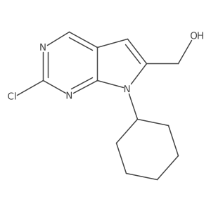 2-Chloro-7-cyclohexyl-7H-pyrrolo[2,3-d]pyrimidine-6-methanol Structure
