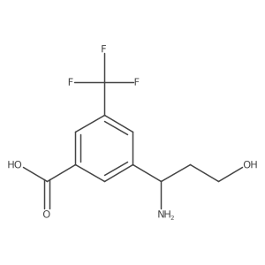 3-[(1R)-1-amino-3-hydroxypropyl]-5-(trifluoromethyl)benzoic acid Structure
