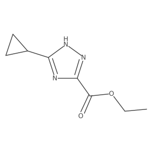ethyl 5-cyclopropyl-1H-1,2,4-triazole-3-carboxylate结构式