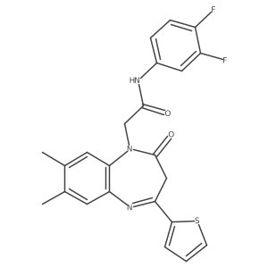 N-(3,4-difluorophenyl)-2-[7,8-dimethyl-2-oxo-4-(thiophen-2-yl)-2,3-dihydro-1H-1,5-benzodiazepin-1-yl]acetamide Structure