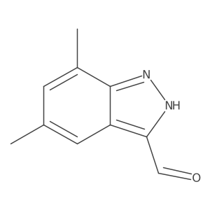 5,7-Dimethyl-1H-indazole-3-carbaldehyde Structure