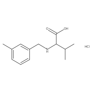 3-Methyl-2-{[(3-methylphenyl)methyl]amino}butanoic acid hydrochloride Structure