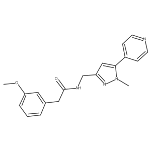 2-(3-methoxyphenyl)-N-((1-methyl-5-(pyridin-4-yl)-1H-pyrazol-3-yl)methyl)acetamide Structure