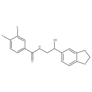 N-(2-(2,3-dihydrobenzofuran-5-yl)-2-hydroxyethyl)-3,4-difluorobenzamide Structure
