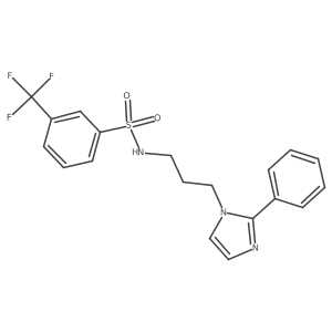 N-(3-(2-phenyl-1H-imidazol-1-yl)propyl)-3-(trifluoromethyl)benzenesulfonamide结构式