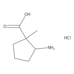 2-Amino-1-methylcyclopentane-1-carboxylic acid hydrochloride结构式