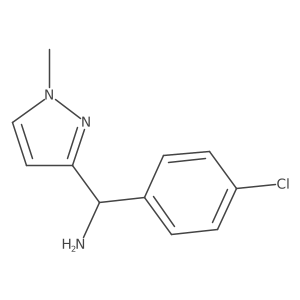 (4-chlorophenyl)(1-methyl-1H-pyrazol-3-yl)methanamine结构式