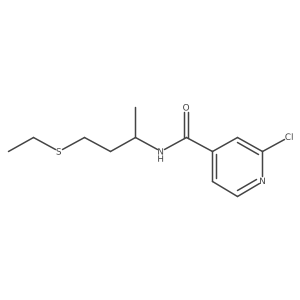 2-Chloro-N-(4-ethylsulfanylbutan-2-yl)pyridine-4-carboxamide结构式