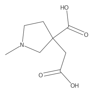 3-(carboxymethyl)-1-methyl-pyrrolidine-3-carboxylic acid Structure