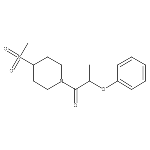 1-(4-(Methylsulfonyl)piperidin-1-yl)-2-phenoxypropan-1-one Structure