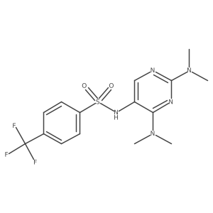 N-(2,4-bis(dimethylamino)pyrimidin-5-yl)-4-(trifluoromethyl)benzenesulfonamide结构式