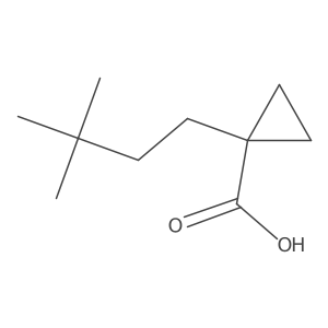 1-(3,3-Dimethylbutyl)cyclopropane-1-carboxylic acid Structure