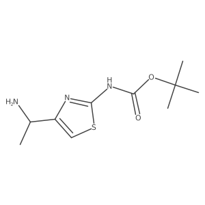 Tert-butyl N-[4-(1-aminoethyl)-1,3-thiazol-2-yl]carbamate Structure