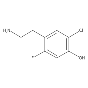 4-(2-Aminoethyl)-2-chloro-5-fluorophenol结构式