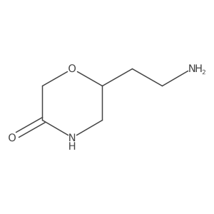 6-(2-Aminoethyl)morpholin-3-one结构式