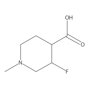 3-Fluoro-1-methylpiperidine-4-carboxylic acid结构式