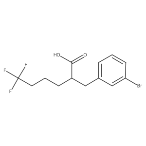 2-[(3-Bromophenyl)methyl]-6,6,6-trifluorohexanoic acid Structure