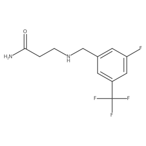 3-({[3-Fluoro-5-(trifluoromethyl)phenyl]methyl}amino)propanamide Structure