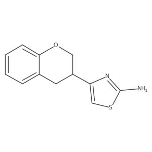 4-(3,4-dihydro-2H-1-benzopyran-3-yl)-1,3-thiazol-2-amine结构式