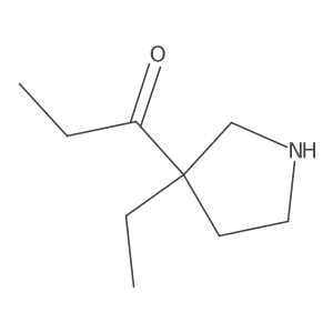 1-(3-Ethylpyrrolidin-3-yl)propan-1-one结构式