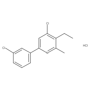 4-Chloro-6-(3-chlorophenyl)-3-ethyl-2-methylpyridine hydrochloride Structure