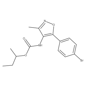 [5-(4-Bromo-phenyl)-3-methyl-isoxazol-4-yl]-carbamic acid sec-butyl ester结构式