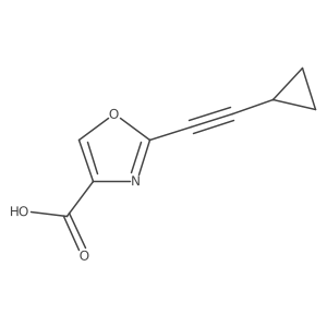 2-(2-Cyclopropylethynyl)-1,3-oxazole-4-carboxylic acid Structure