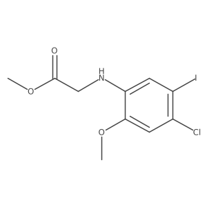 Glycine, N-(4-chloro-5-iodo-2-methoxyphenyl)-, methyl ester Structure